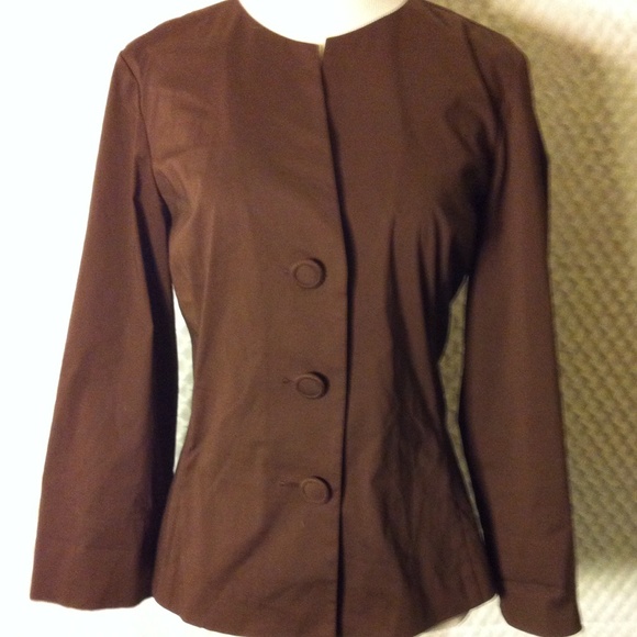 Talbots Jackets & Blazers - Talbots Collection Chocolate Brown Stretch Jacket